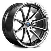 Rohana RC 10 - 9x22 - 5x130 - Sort poleret krom kant