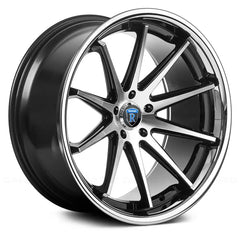 Rohana RC 10 - 9x22 - 5x130 - Sort poleret krom kant